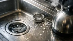 Upchatý odtok v kuchyni: rýchly trik so soľou a horúcou vodou bez chémie