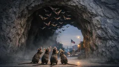 Potkany lovia netopiere pri vchodoch do jaskýň, vedci to prvýkrát zdokumentovali kamerami