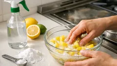 Citrónová kôra a jedlá sóda: jednoduchý trik na odmasťovanie kuchyne bez chémie