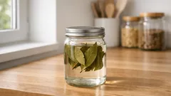 Bobkový list a biely ocot v pohári: domáci trik na pachy, vodný kameň aj svieži vzduch