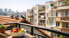 Prečo ľudia vešajú na balkón fľašu s vodou a octom a či to naozaj funguje