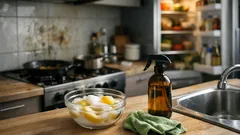 Domáci čistič z citrónovej kôry a jedlej sódy: rýchly trik na mastnotu v kuchyni