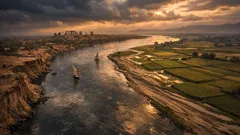 Ako Níl pri Luxore pred 4 000 rokmi zmenil správanie a pomohol vytvoriť úrodnú nivu