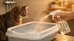 Prečo striekať biely ocot do mačacej toalety a ako tým znížiť zápach