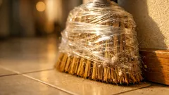 Trik s potravinovou fóliou na metle: vlasy a chlpy konečne prestanú unikať