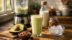 Smoothie z avokáda a mandlí: rýchle raňajky, ktoré zasýtia na dlhšie