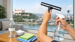 Okná bez šmúh za pár minút: trik s rozprašovačom, octom a mikrovláknom