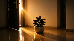 Zamiokulkas pri vchodových dverách: jednoduchý feng shui trik pre pokoj a prosperitu