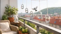 Prečo ľudia vešajú viečka z plechoviek na balkón a ako to pomáha proti holubom