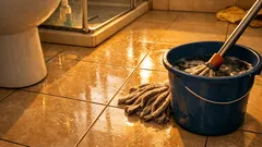 Ako umyť podlahu v kúpeľni octom tak, aby bola čistá a bez šmúh